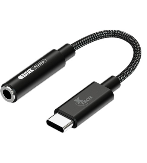 Adaptador USB-C macho a conector 3,5mm hembra para audífonos XTECH XTC-509