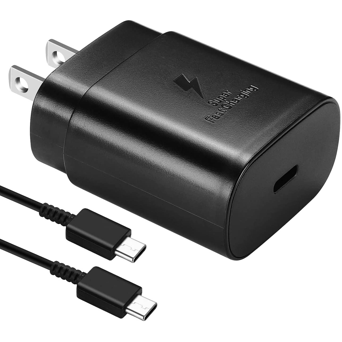 CARGADOR 25W USB-C A USB-C CABLE NEGRO